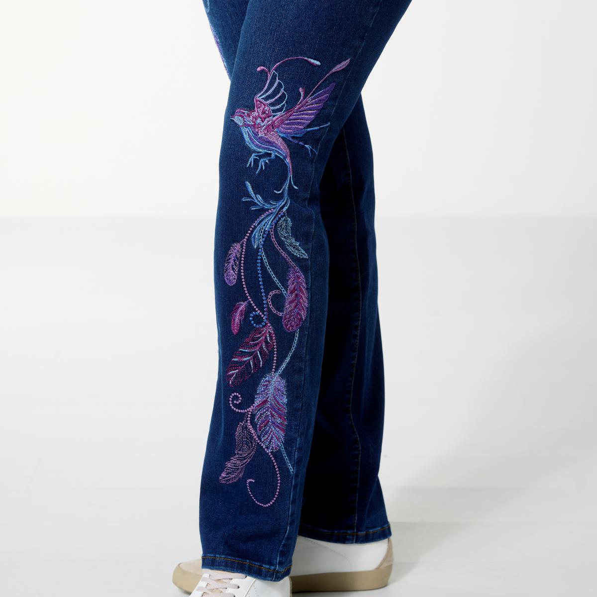 90s logo-appliqué straight-leg Jeans  Blue